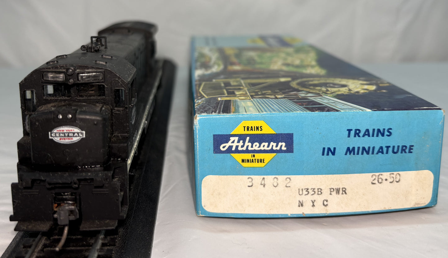 Athearn 3482 HO NYC New York Central 2858 GE U33B Locomotive