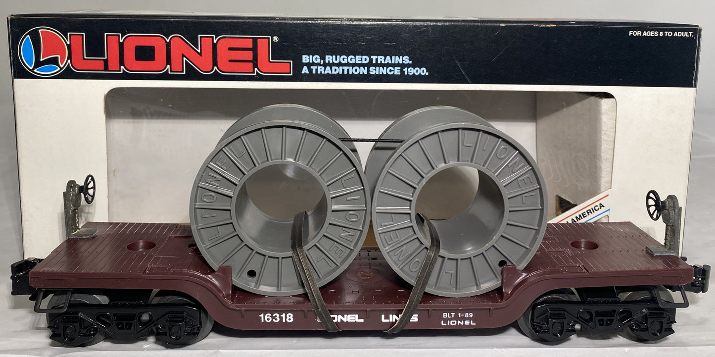Lionel 6-16318 Depressed Flat Car with Cable Reels