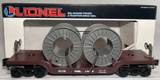 Lionel 6-16318 Depressed Flat Car with Cable Reels