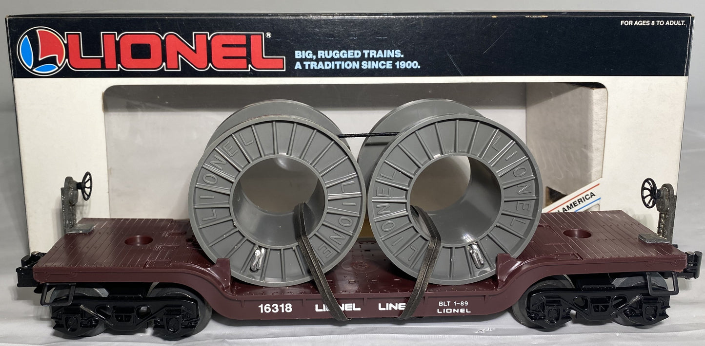 Lionel 6-16318 Depressed Flat Car with Cable Reels
