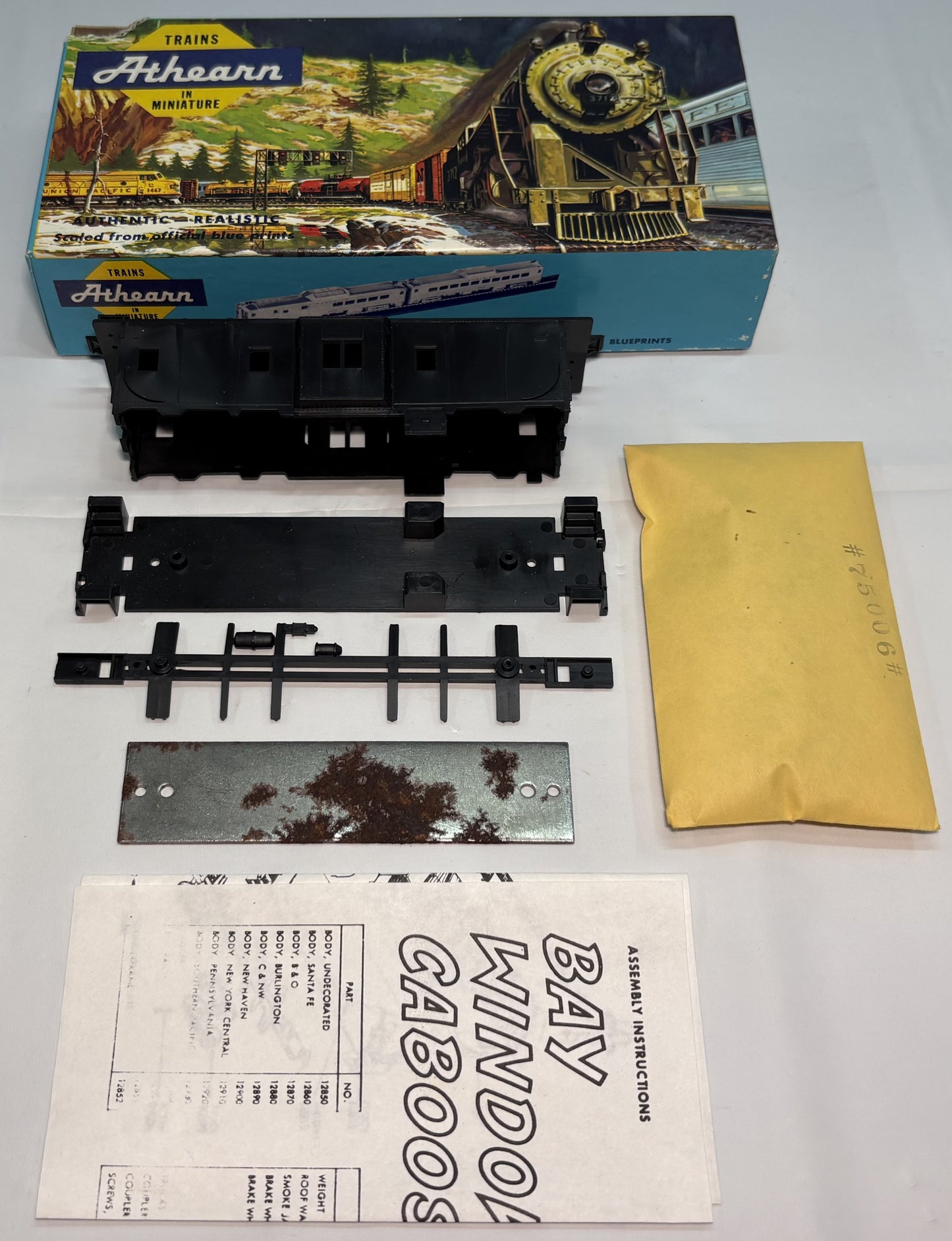 Athearn 1285 HO Bay Window Caboose Undecorated