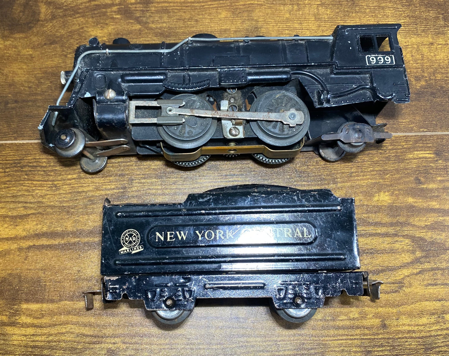 Marx Steam Locomotive and Tender #999