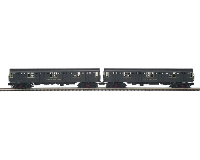 MTH 20-21941-3 R1 2-Car Subway Set Add-On (Non-Powered) Metropolitan Transportation Authority Transit Museum Holiday Train – 6 Av Local via the V Line Car Nos. 484 & 1000