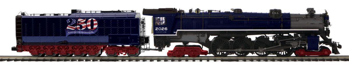 MTH Premier 20301291 America’s 250th 4-8-4 Steam Locomotive w/Proto-Sound 3.0 (Hi-Rail Wheels)