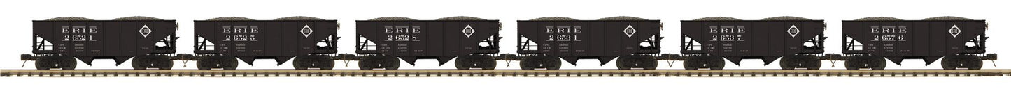MTH 20-92409 Erie O Scale Premier 6-Car 2-Bay Fish Belly Hopper Car Set