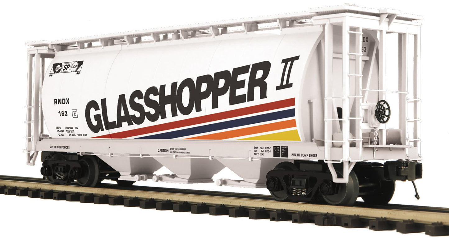 MTH 20-96821 Glasshopper O Scale Premier 3-Bay Cylindrical Hopper Car