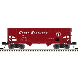 Atlas 20-008-507 HO Scale Trainman Great Northern (Vermillion Red) 2-Bay Offset Side Hopper #73314
