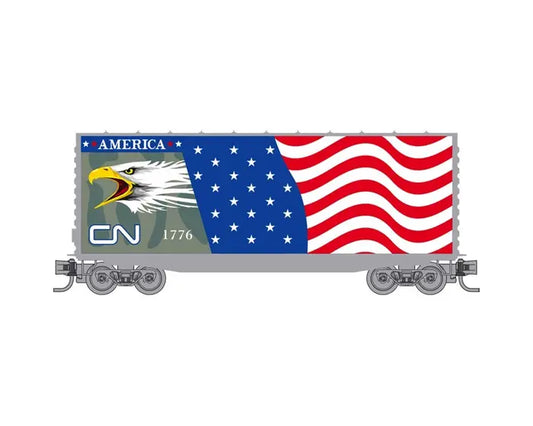 Micro-Trains 101100821 N Scale 40' Smooth Side Hy-Cube Box Car Canadian National #1776