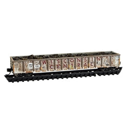 Micro-Trains 170144020 N Scale 52'6" Greenville 2494 Mill Gondola Weathered Wisconsin Central #54135