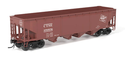 Broadway Limited 10136 HO ARA 70-ton 4-Bay Hopper, C&O H7-13, Black & White, 6-pack B