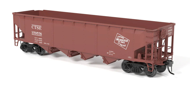 Broadway Limited 10137 HO ARA 70-ton 4-Bay Hopper, MILW, Oxide Red w/ White, 6-pack B
