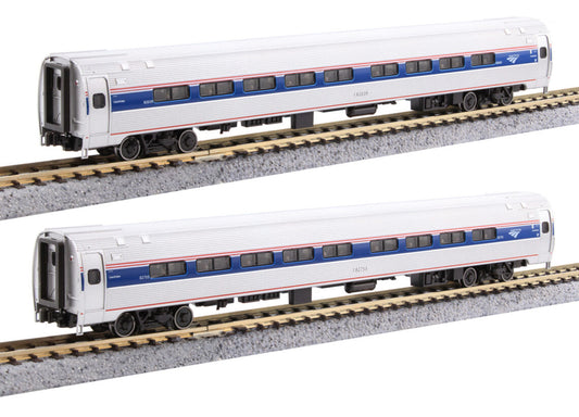 Kato 106-8002 N Scale Amtrak Amfleet I Coach Phase VI 2 Car Set A
