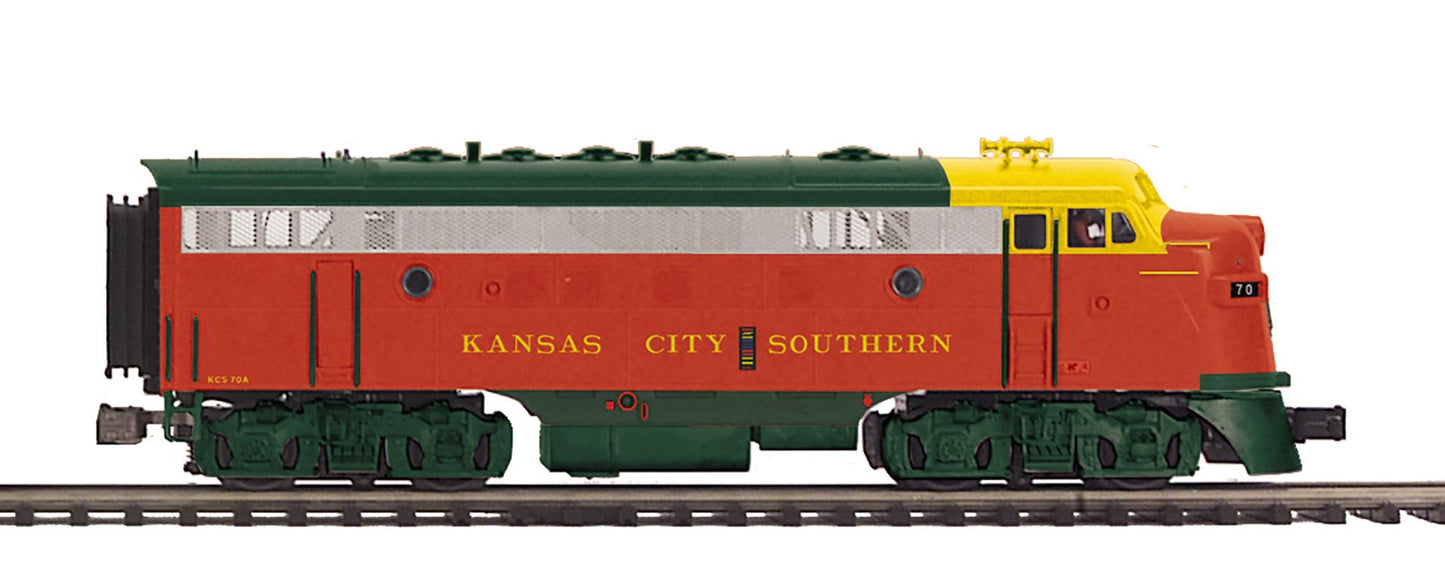 MTH 20-21996-1 O Scale Premier Kansas City Southern Premier A Unit Diesel Engine w/Proto-Sound 3.0 (Hi-Rail Wheels)