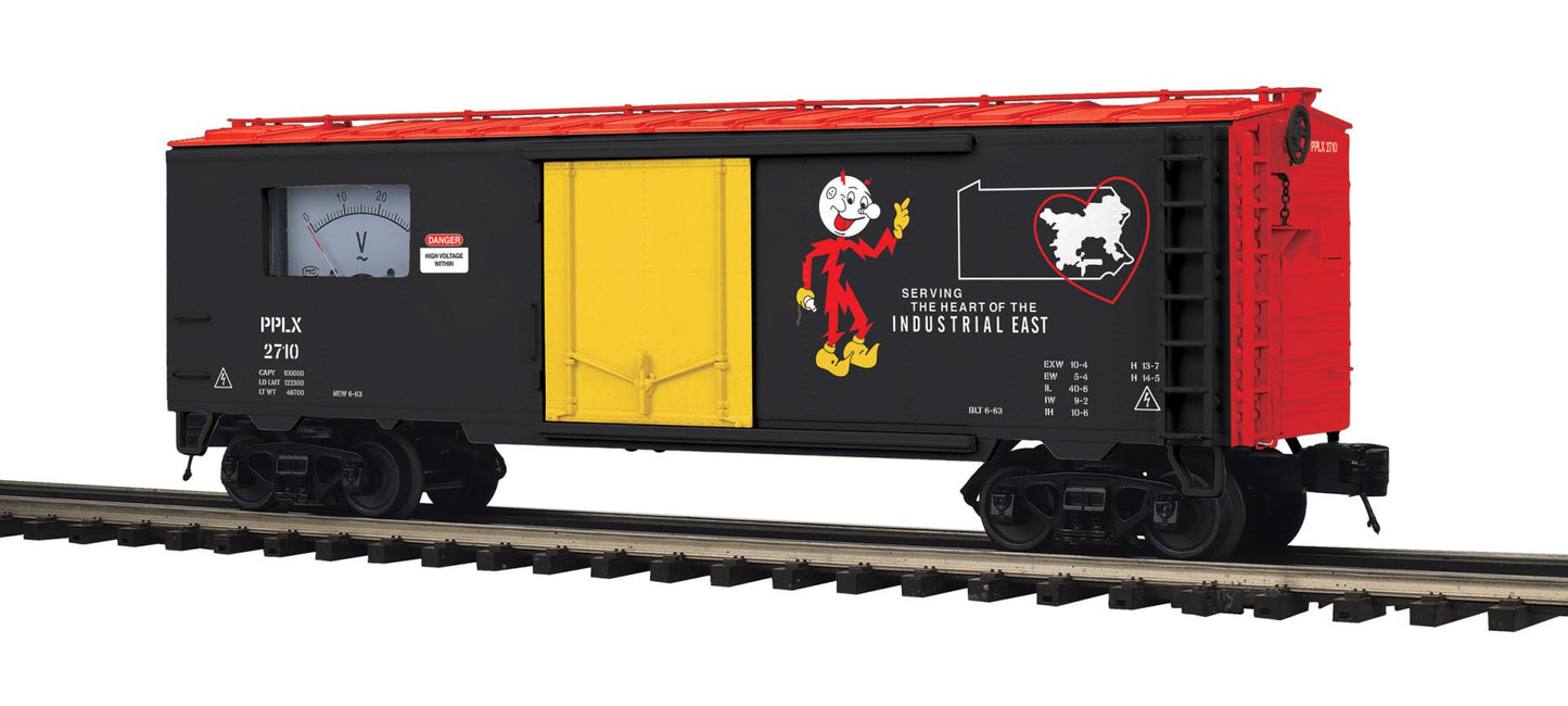 MTH 20-94885 O Scale Premier Pennsylvania Power & Light 40’ Steel Sided Power Meter Car