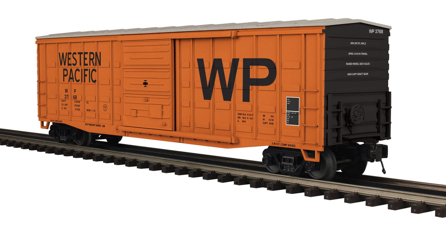 MTH 20-99572 O Scale Premier Western Pacific 50’ Waffle Box Car
