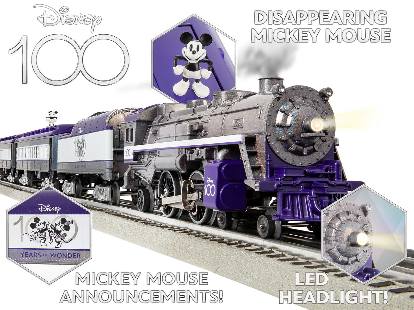 Lionel 2323040 O Gauge Disney 100th Anniversary LionChief Train Set
