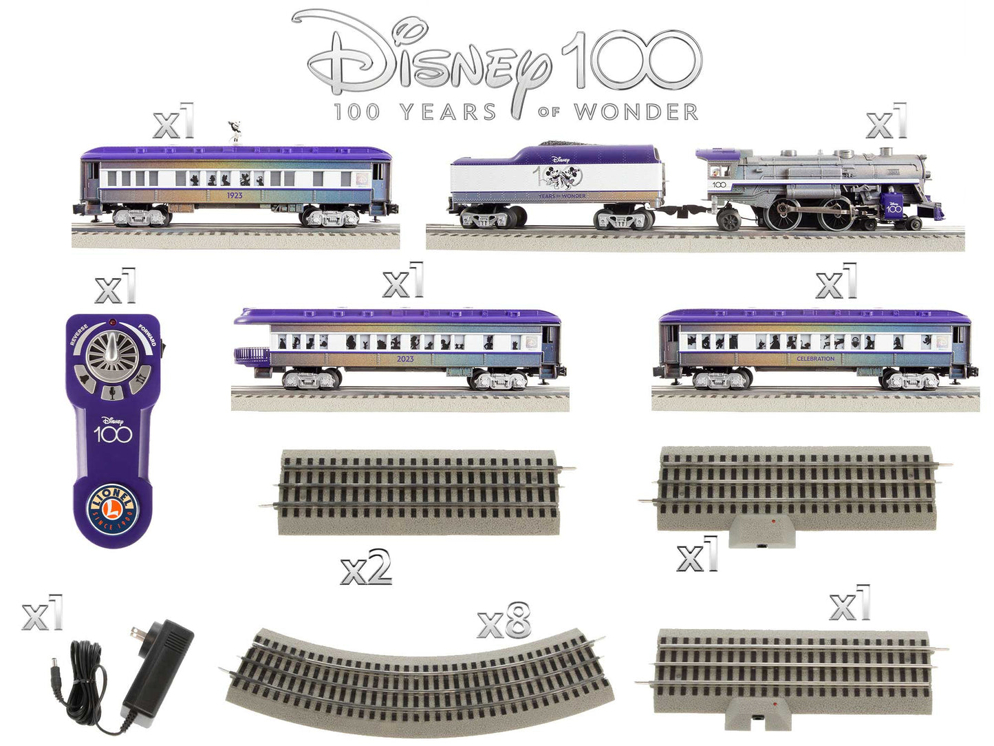 Lionel 2323040 O Gauge Disney 100th Anniversary LionChief Train Set