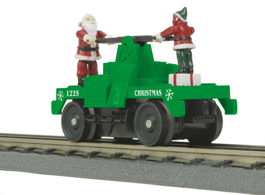 MTH 30-5256 O Gauge RailKing Christmas Operating Hand Car