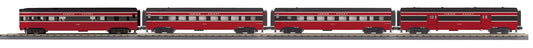 MTH 30-68337 O Gauge RailKing Lehigh Valley 4-Car 60’ Streamlined Passenger Set