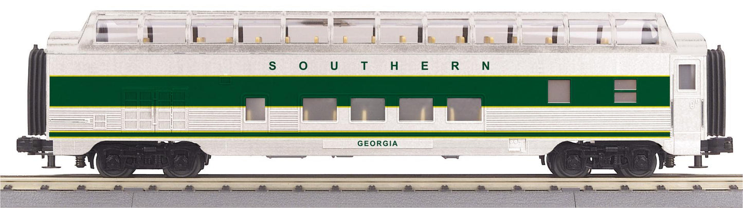 MTH 30-68344 O Gauge RailKing Southern 60’ Streamlined Full-Length Vista Dome Car