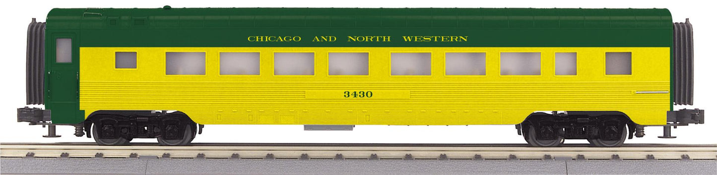 MTH 30-68347 O Gauge RailKing Chicago & North Western 60’ Streamlined Coach Car