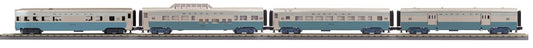 MTH 30-68349 O Gauge RailKing Santa Fe 4-Car 60’ Streamlined Passenger Set
