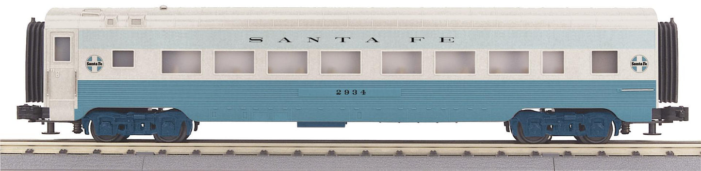 MTH 30-68351 O Gauge RailKing Santa Fe 60’ Streamlined Coach Car