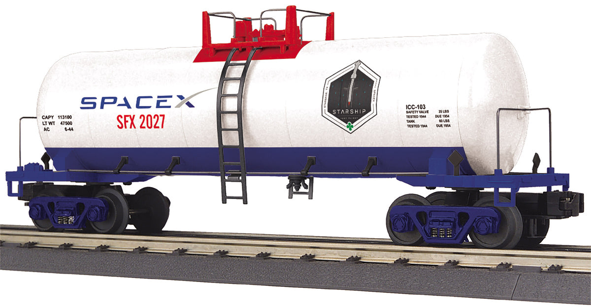 MTH 30-73682 O Gauge RailKing SpaceX Modern Tank Car