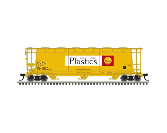 Atlas 3003235 Master 3-Bay Cylindrical Hopper Shell Plastics #3527, #3533 Yellow/Red/White