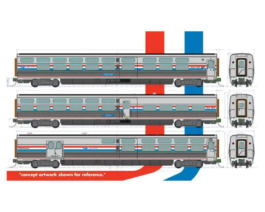 Kato 106-8004 N Scale Amtrak Viewliner II Phase III 4-Car Passenger Set