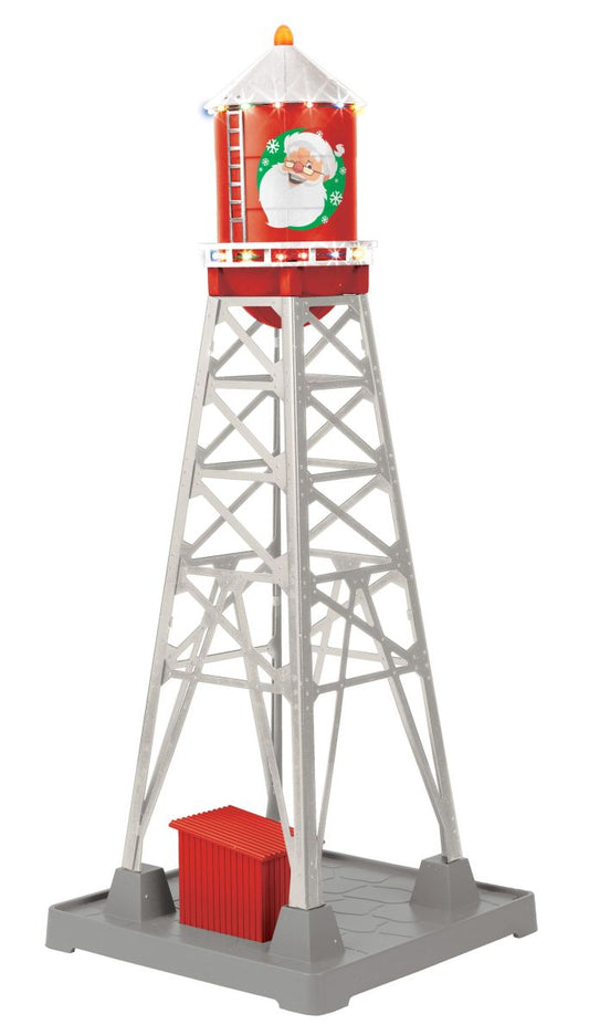 MTH 30-90738 O Gauge RailKing Christmas No. 193 Industrial Water Tower with LEDs