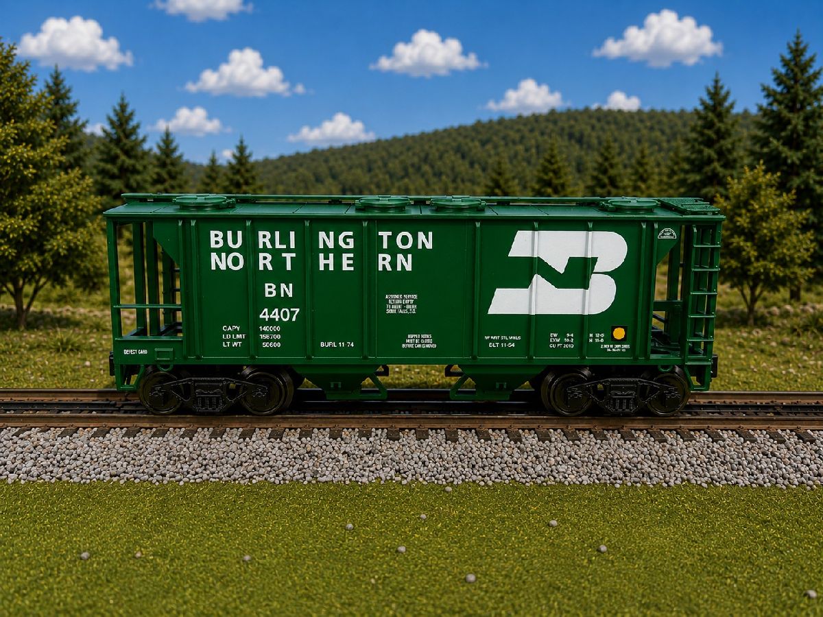 Ready Made Trains 86328 O Gauge BN 2 Bay Covered Hopper