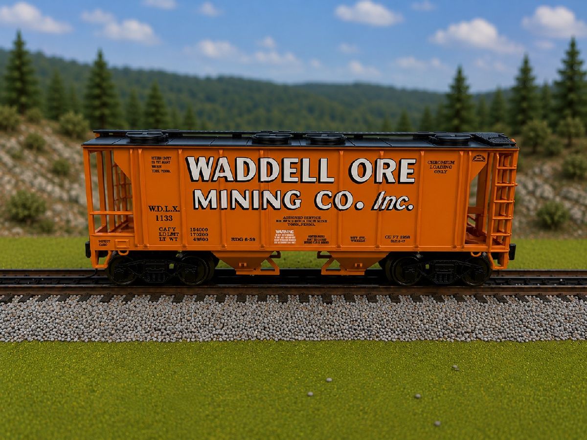 Ready Made Trains 86386 O Gauge Waddell 2 Bay Covered Hopper