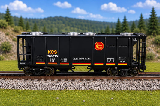 Ready Made Trains 86391 O Gauge KCS 2 Bay Covered Hopper