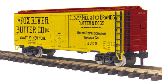 MTH 70-78057 G Gauge RailKing One Gauge 40' Reefer Car Fox River Butter
