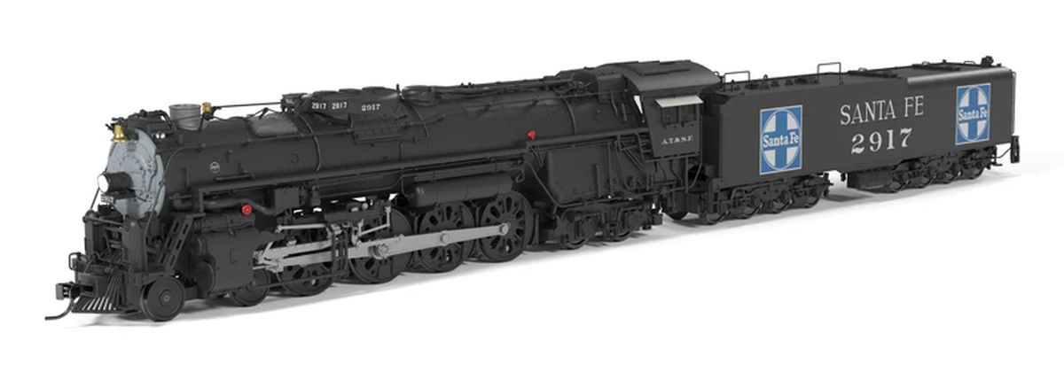 Broadway Limited 10116 ATSF Class 2900 4-8-4, 2917, Large ATSF Heralds Fantasy Paint, Paragon4 Sound/DC/DCC, Smoke