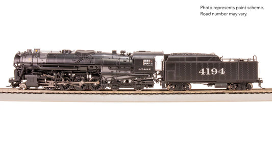 Broadway Limited 7846 ATSF 2-8-4 Berkshire, T1a #4194, 4-axle Tender, Disk Main Driver, No-Sound/DCC-Ready