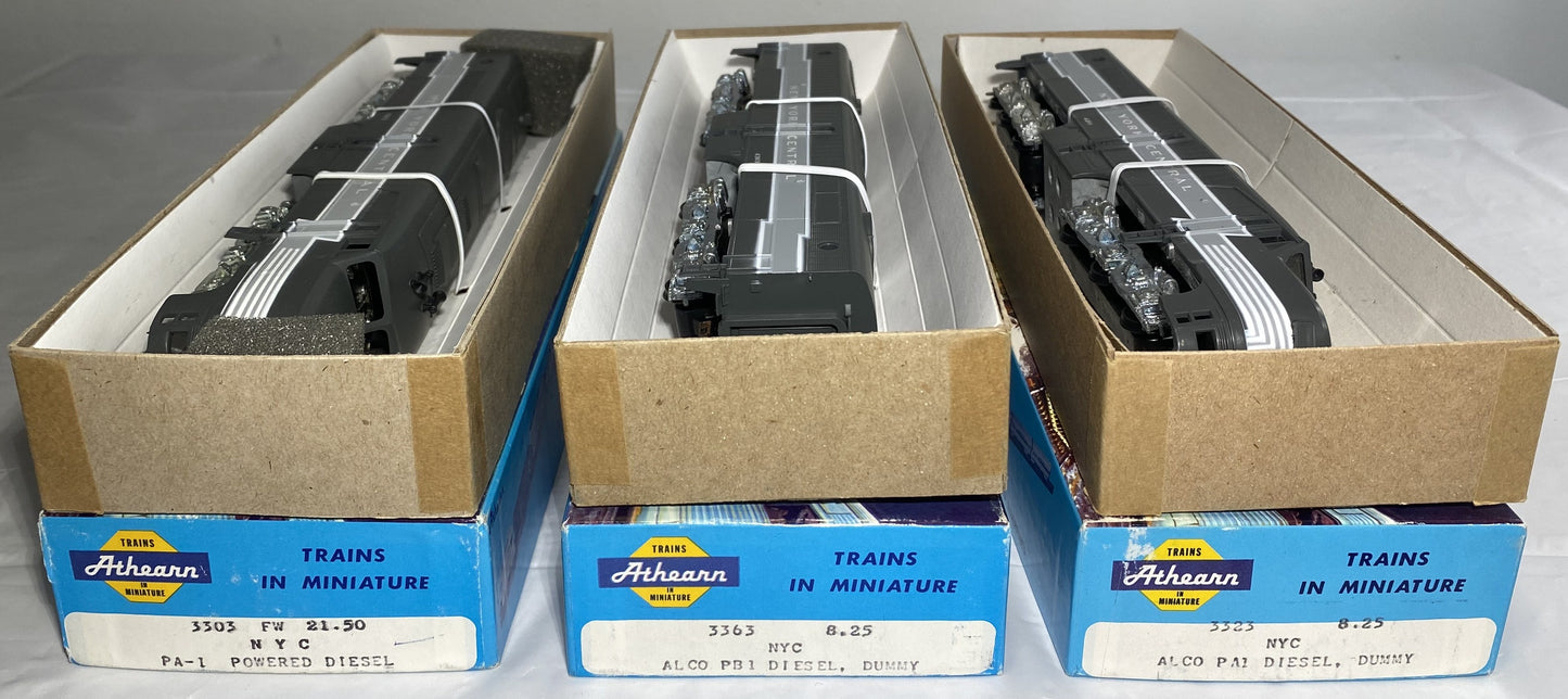 Athearn Blue Box 3303, 3323 & 3363 PA-1, PB1 & PA1 New York Central Diesel ABA Set