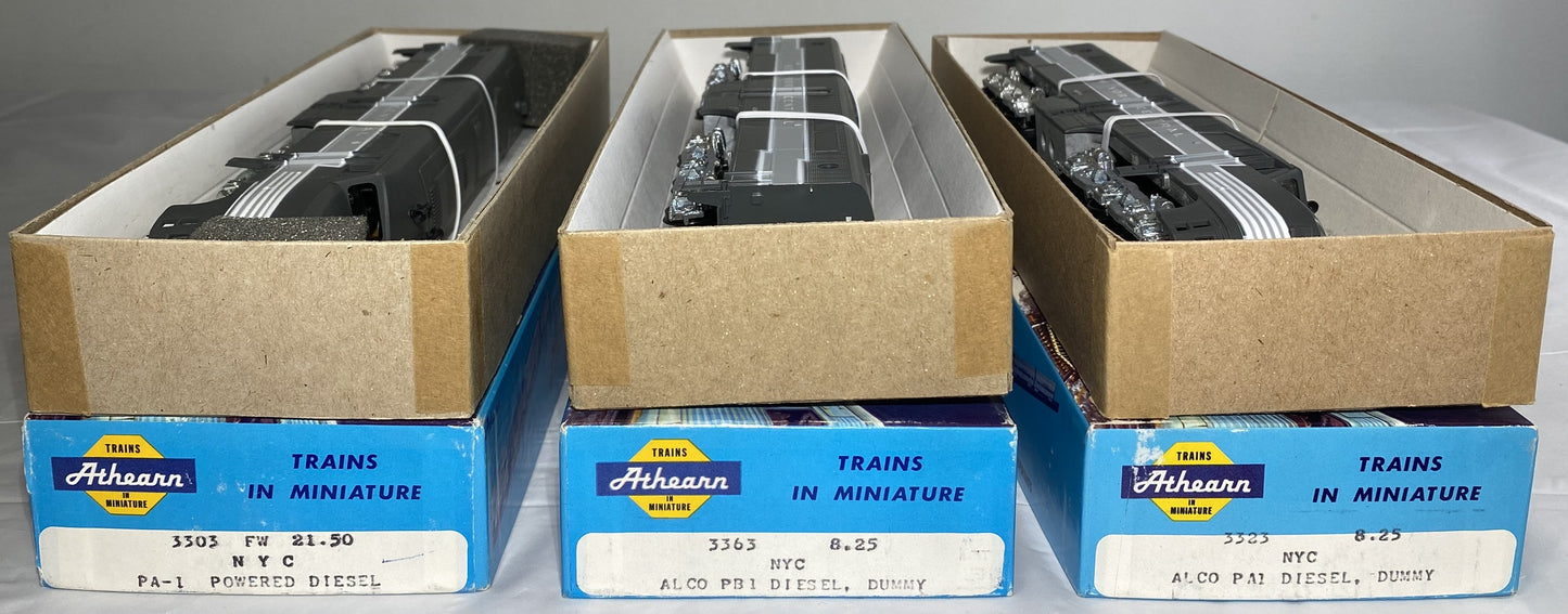 Athearn Blue Box 3303, 3323 & 3363 PA-1, PB1 & PA1 New York Central Diesel ABA Set