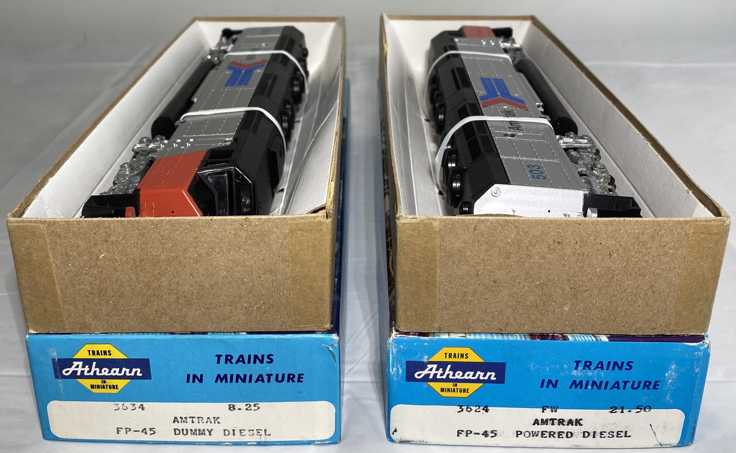 Athearn Blue Box 3634, 3624 AA Amtrak Diesel Set