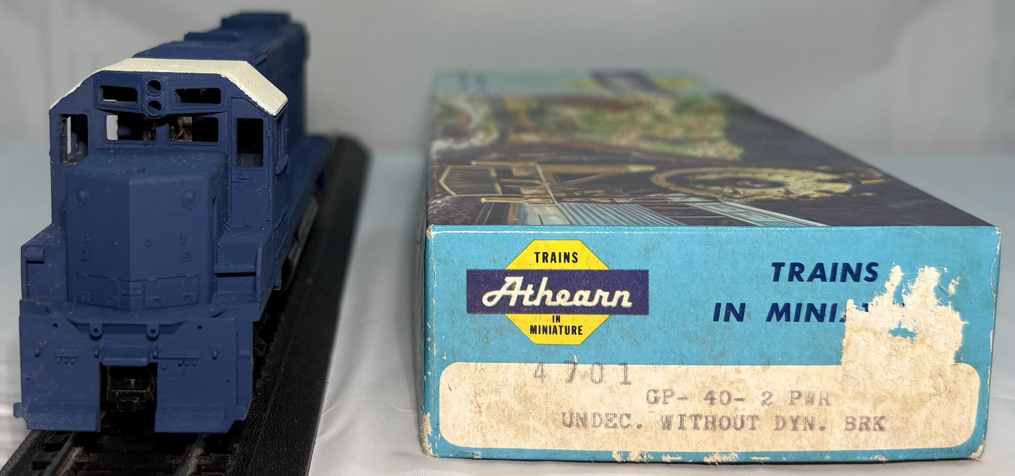 Athearn 1348 HO Undecorated GP40-2 Locomotive Without Dynamic Brake
