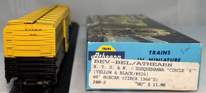 Athearn Bev-Bel 240-2 HO New York Susquehanna & Western 40' Steel Boxcar