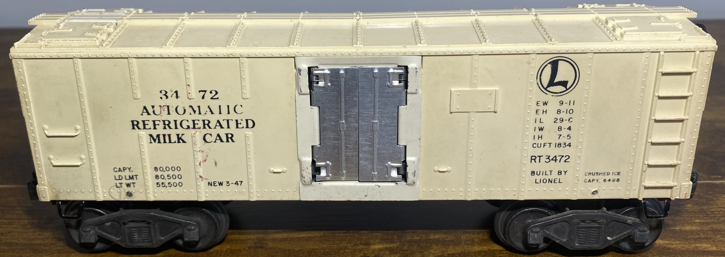 Lionel Post War 3472 Milk Car