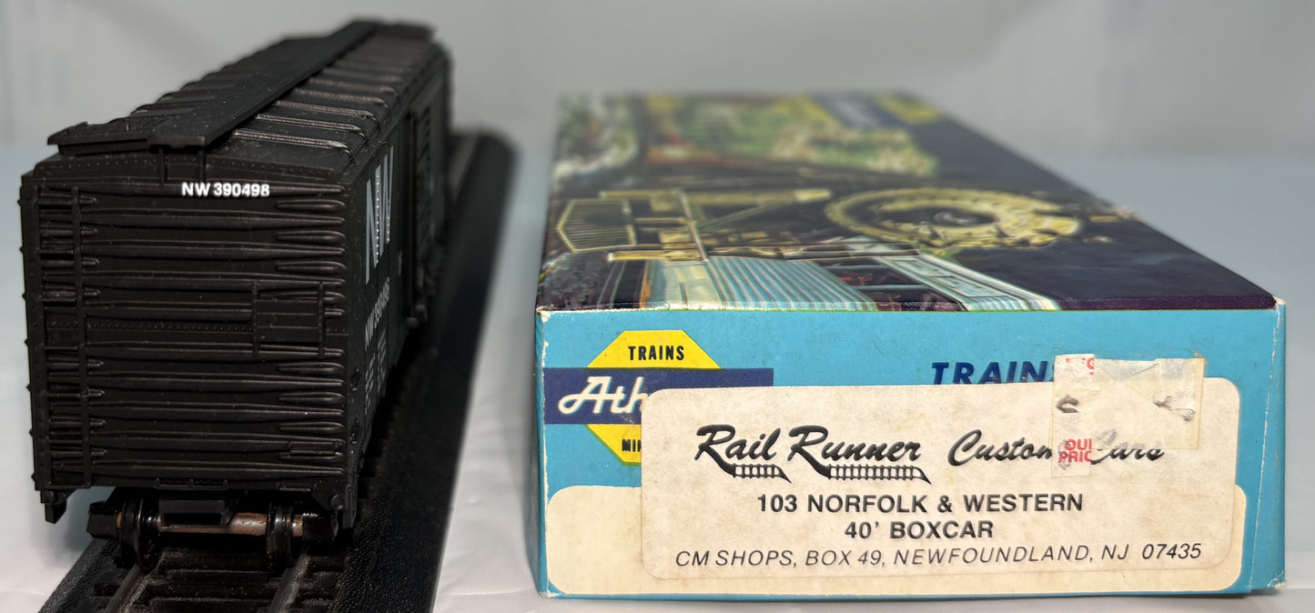 Athearn Rail Runner 103 HO Norfolk & Western 40 ' Box Car #390498
