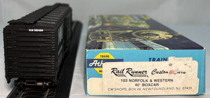 Athearn Rail Runner 103 HO Norfolk & Western 40 ' Box Car #390498