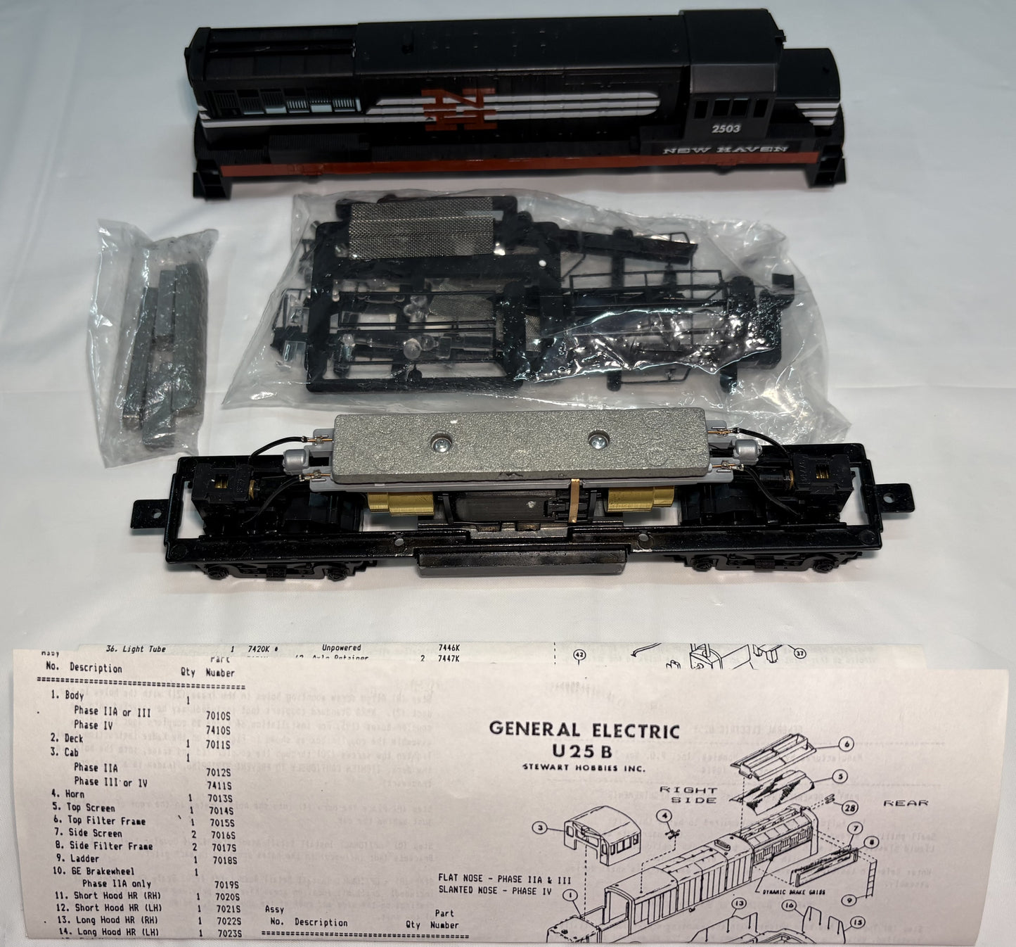 Stewart Hobbes 7163 New Haven U25B Phase 2 Diesel Engine #2503