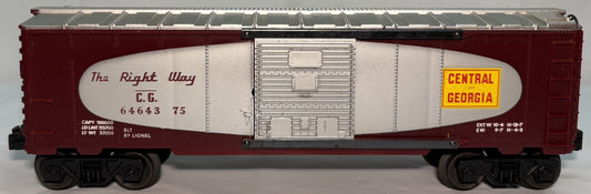 Lionel Post War 6464-375 O Gauge Central Georgia Box Car