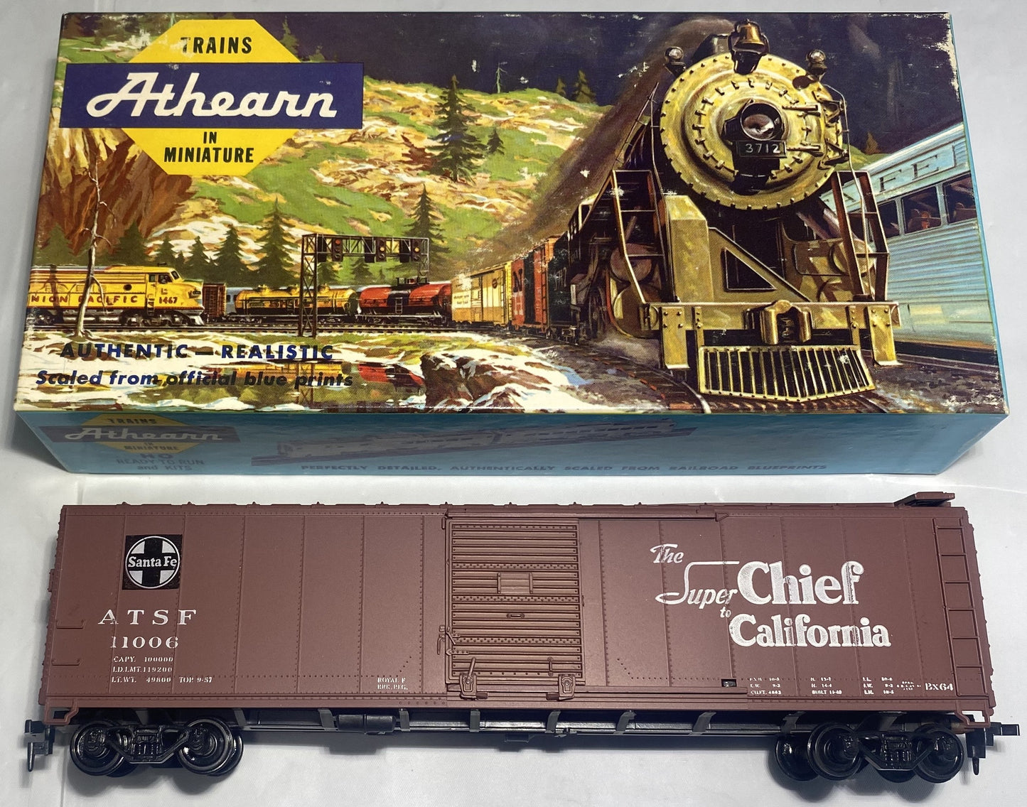 Athearn 5051 SF Super Chief 50’ Single Door Box Car