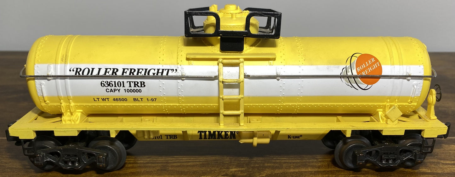 K-line Die-Cast Timken "Roller Freight" Single Dome Tank Car K636101