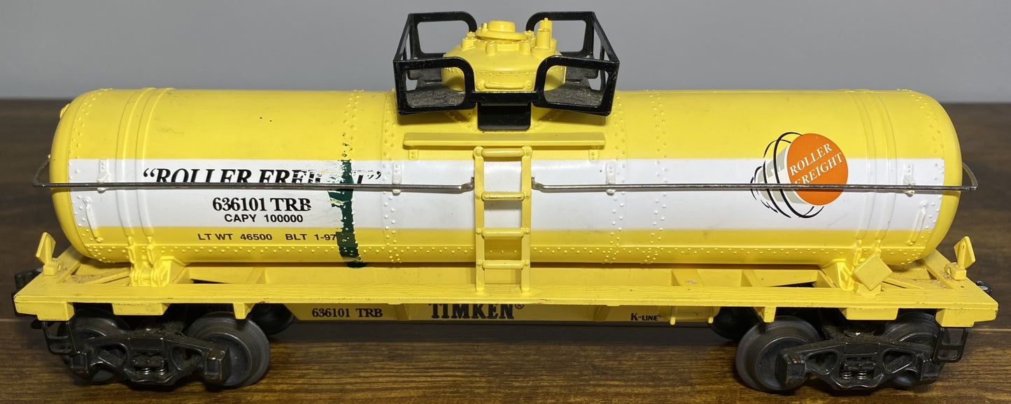 K-line Die-Cast Timken "Roller Freight" Single Dome Tank Car K636101